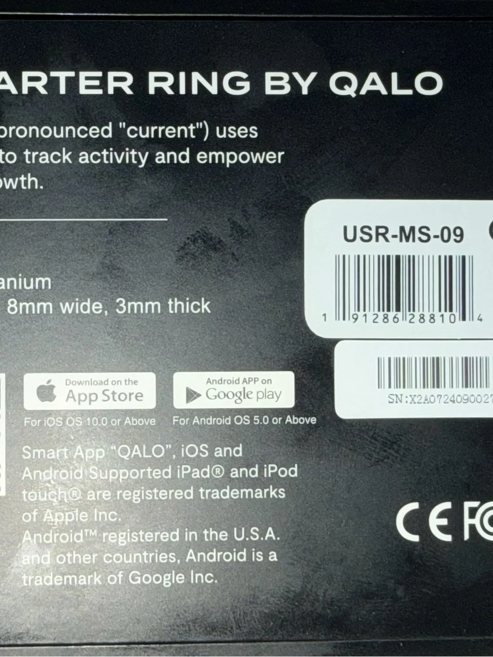 QALO QRNT Smart Ring in silver